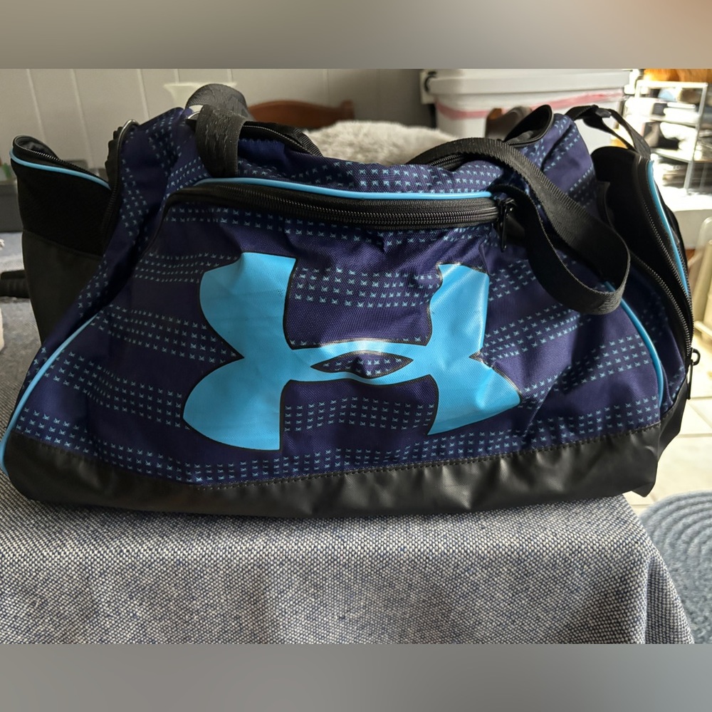 Under Armour Duffle Bag Navy Blue and Purple